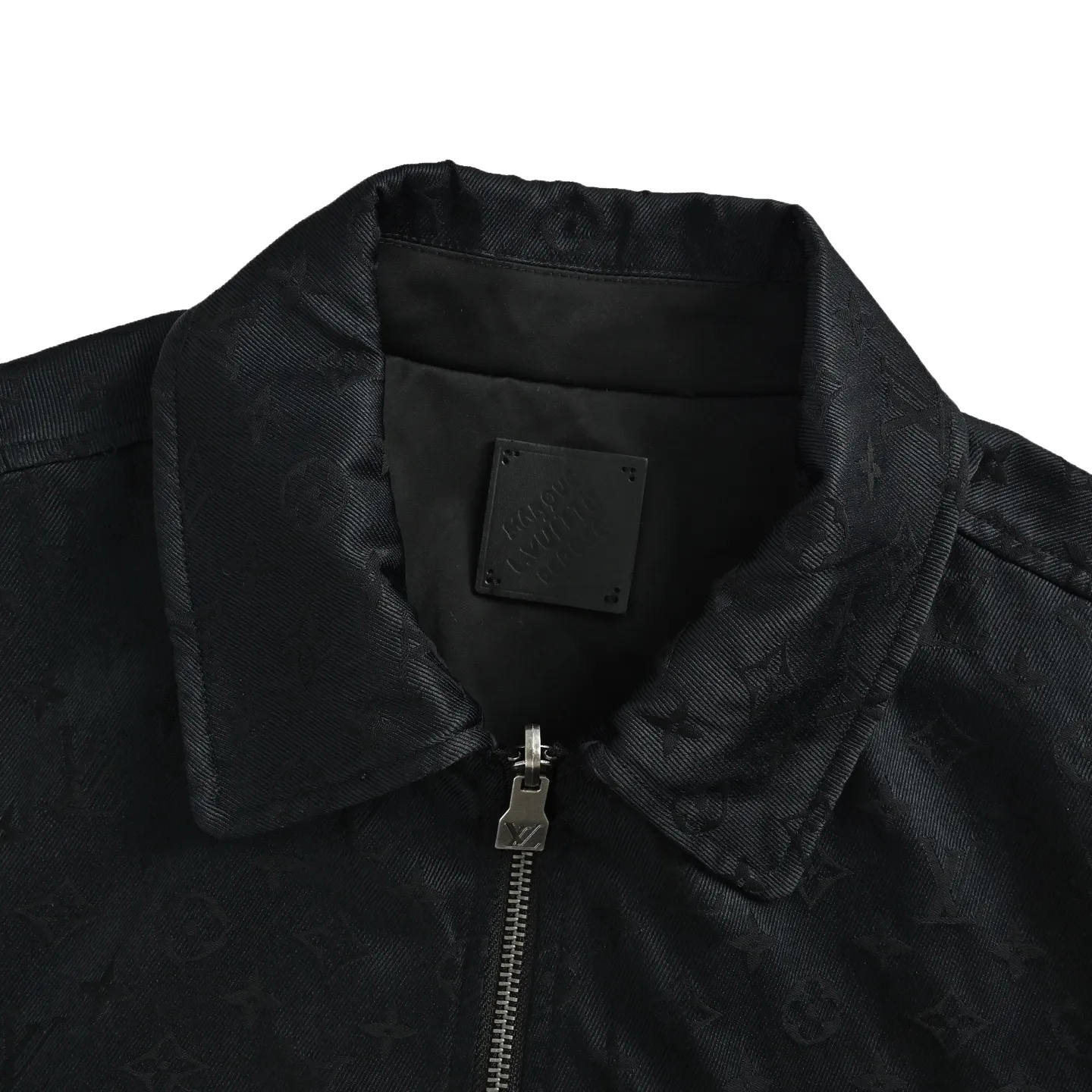 Louis Vuitton/Louis Vuitton checkerboard leather collar double-sided belted jacket